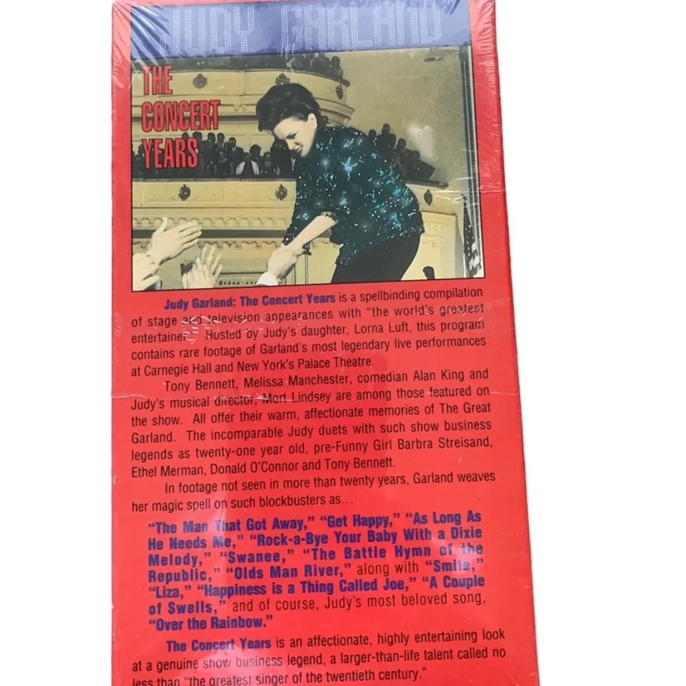 Judy Garland The Concert Years VHS Vintage Tape